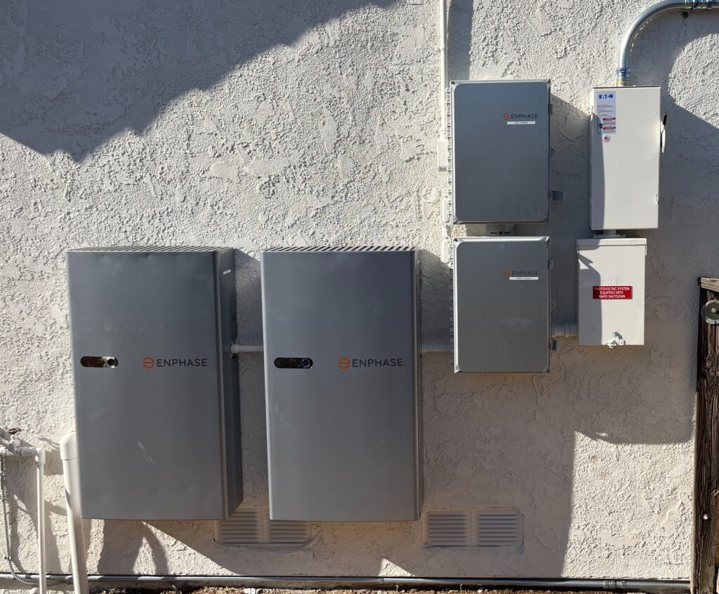 Solar battery back up system by Enphase installed by Transform Power