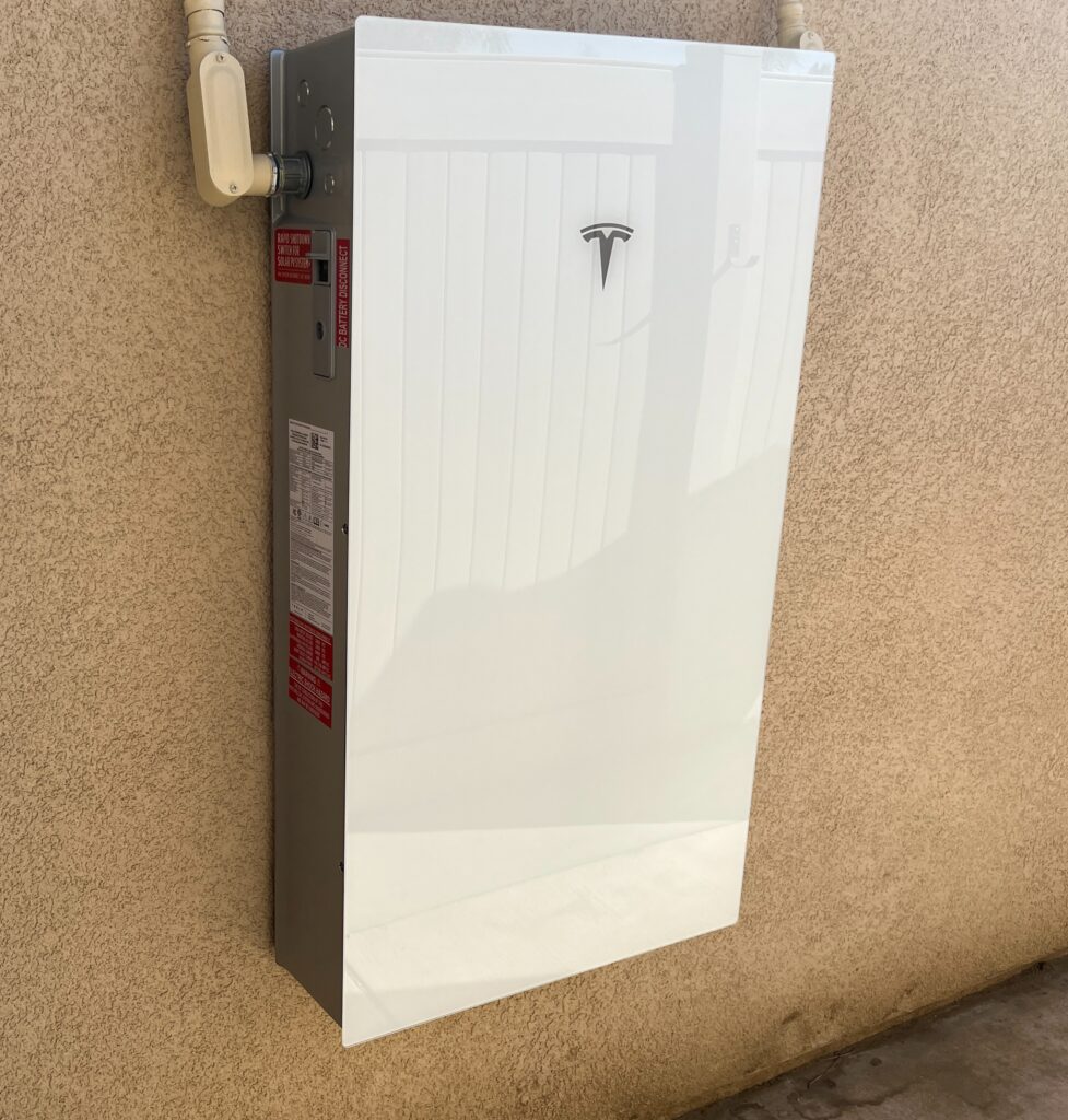 Solar battery storage, Tesla battery, installed by Transform Power