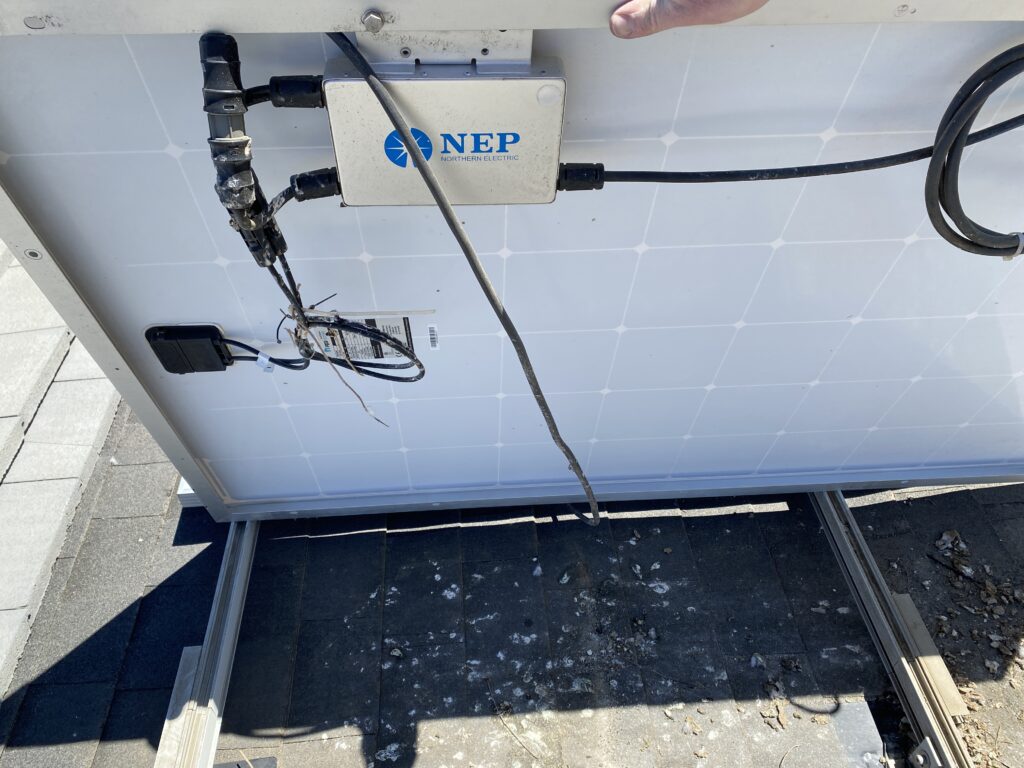 solar panel that needs repair