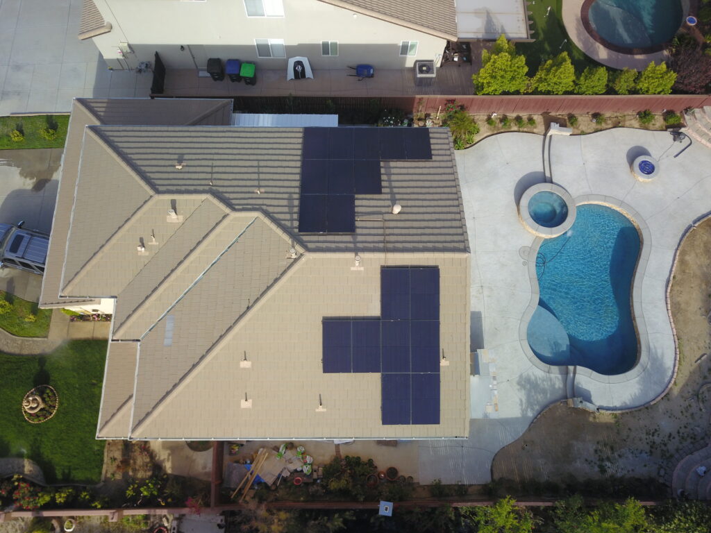 Solar panel installation on home in Winchester CA
